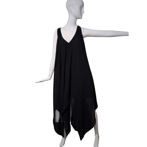 Michael Kors Asymmetrical Women's size L  Chiffon Witchy Whimsigoth‎ Fairy Dress - Picture 9 of 12